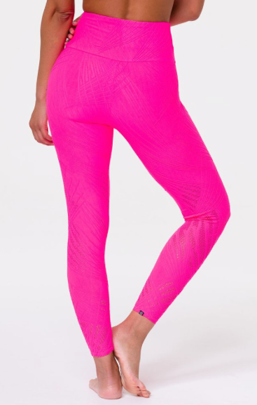 Image Title Onzie Selenite Midi Leggings - Neon Pink